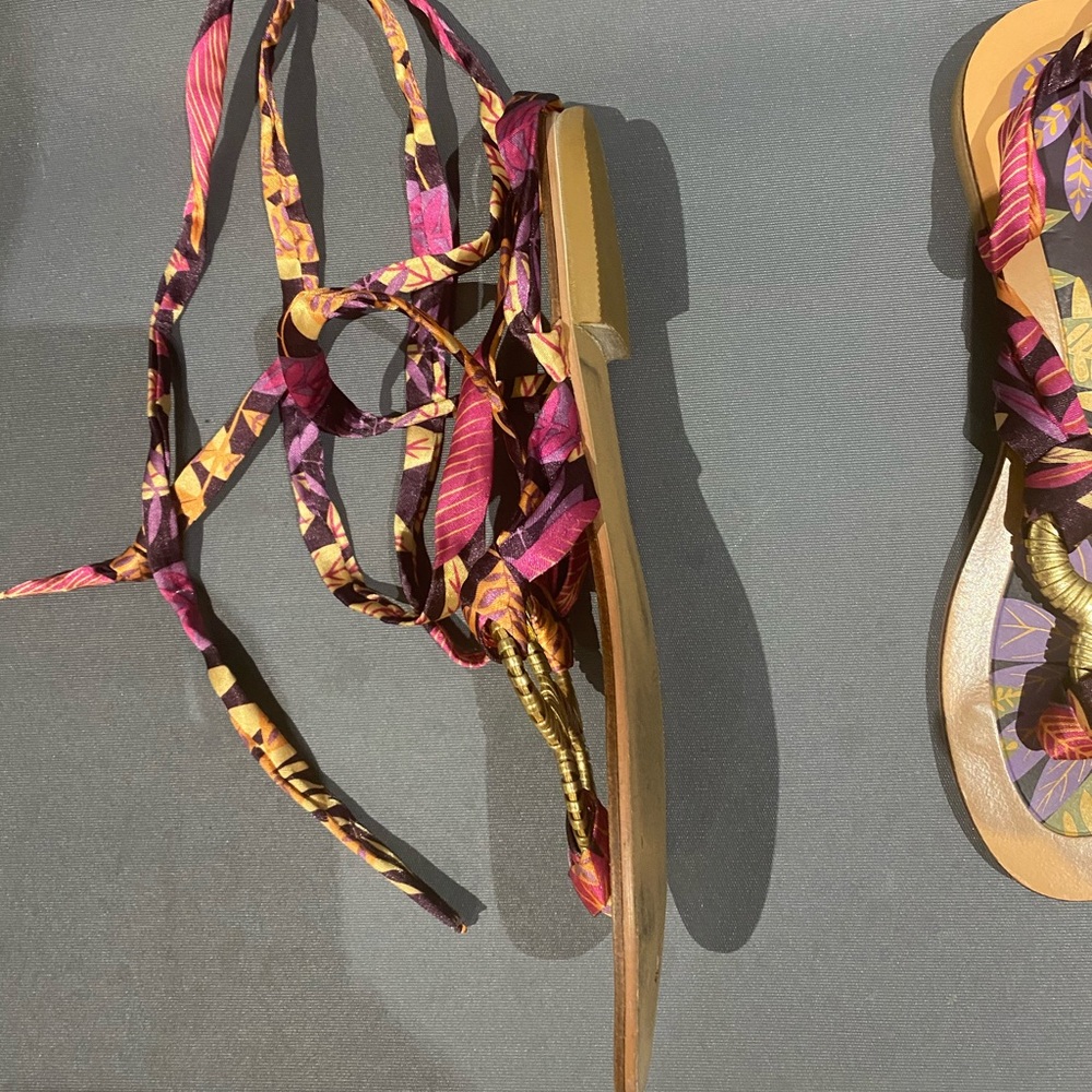 Silk strap sandals - Picture 2 of 3